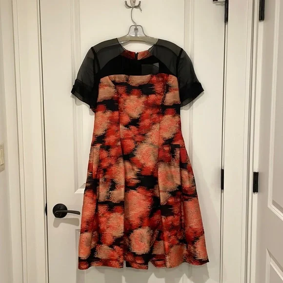Carolina Herrera Dresses | Nwt Carolina Herrera Cocktail Dress | Color: Orange/Red | Size: 12 | Stylemeslowly's Closet